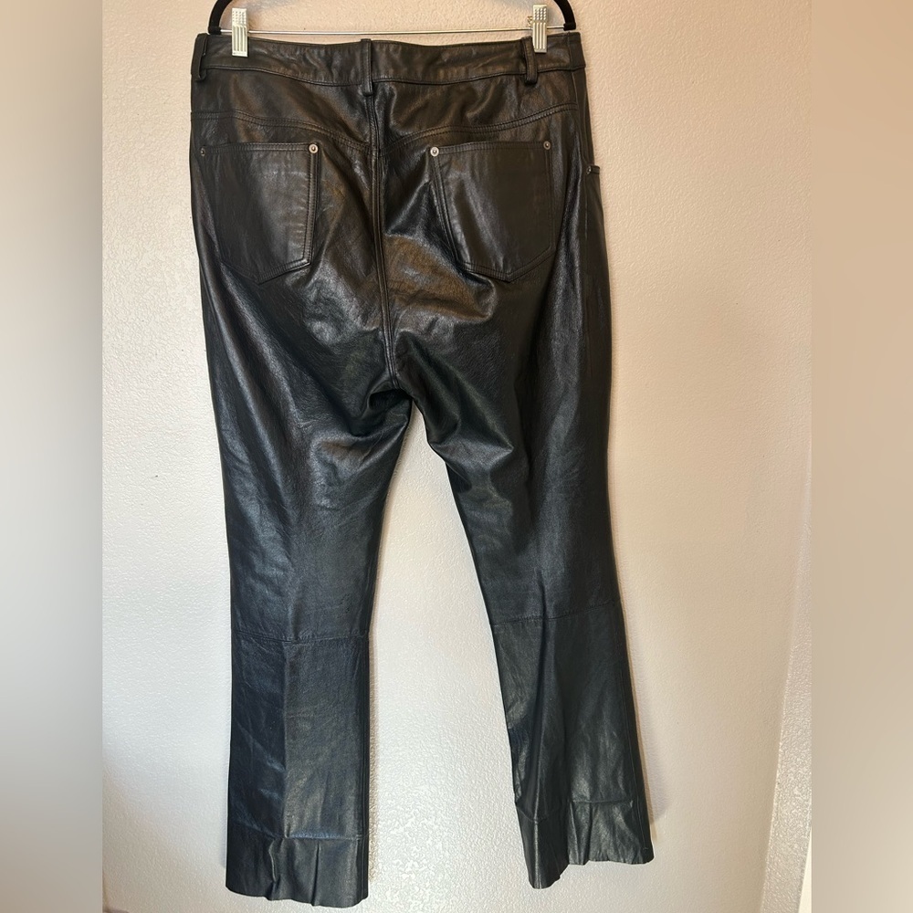 Wilsons Leather Dark Straight Leg Trousers - Picture 5 of 10
